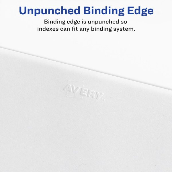 Avery Individual Bottom Tab Legal Dividers - 25 x Divider(s) - Bottom Tab(s) - Exhibit L - 1 Tab(s) Set - 8.5  Divider Width x 11  Divider Length - Letter - 8.50  Width x 11  Length - White Paper Divider - Recycled - 1 For Discount - Image 3