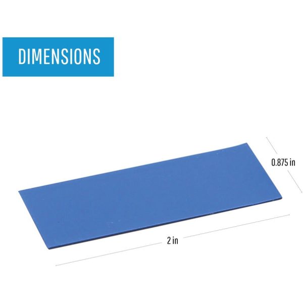 MasterVision 2  Magnetic Dry Erase Strips - 0.88  Length x 2  Width - For Board, Color Coding - 25   Pack - Blue Online now - Image 4