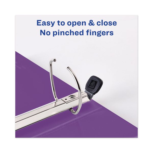 Heavy-Duty View Binder with DuraHinge and One Touch EZD Rings, 3 Rings, 1  Capacity, 11 x 8.5, Purple Discount - Image 5