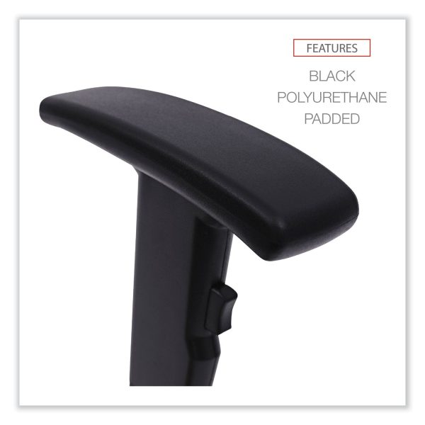 Optional Height-Adjustable T-Arms for Alera Essentia and Interval Series Chairs, Black, 2 Set For Cheap - Image 2