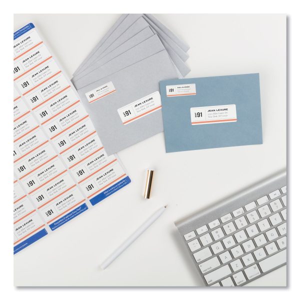 Easy Peel White Address Labels w  Sure Feed Technology, Laser Printers, 1 x 2.63, White, 30 Sheet, 100 Sheets Box Sale - Image 4