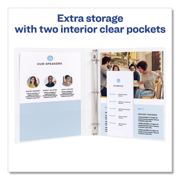 Framed View Heavy-Duty Binders, 3 Rings, 0.5  Capacity, 11 x 8.5, White Online Sale - Image 4