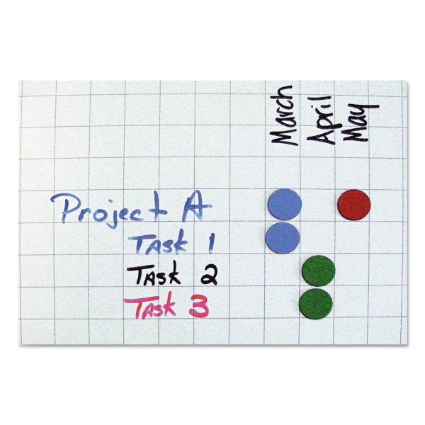 Interchangeable Magnetic Board Accessories, Circles, 0.75  Diameter, Blue, 20 Pack on Sale - Image 2