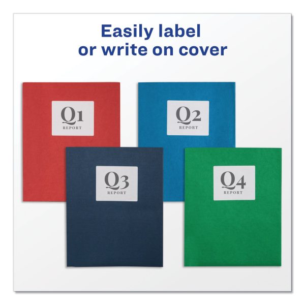 Two-Pocket Folder, 40-Sheet Capacity, 11 x 8.5, Red, 25 Box Online Sale - Image 2