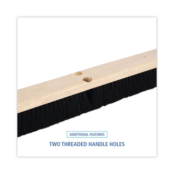 Floor Brush Head, 2.5  Black Tampico Fiber Bristles, 24  Brush For Sale - Image 3