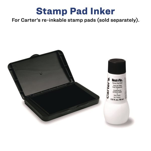 Neat-Flo Stamp Pad Inker, 2 oz Bottle, Black Online Hot Sale - Image 2