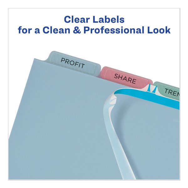 Print and Apply Index Maker Clear Label Plastic Dividers with Printable Label Strip, 5-Tab, 11 x 8.5, Assorted Tabs, 5 Sets For Cheap - Image 3