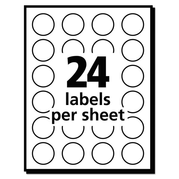 Printable Self-Adhesive Removable Color-Coding Labels, 0.75  dia, Neon Green, 24 Sheet, 42 Sheets Pack, (5468) Fashion - Image 3