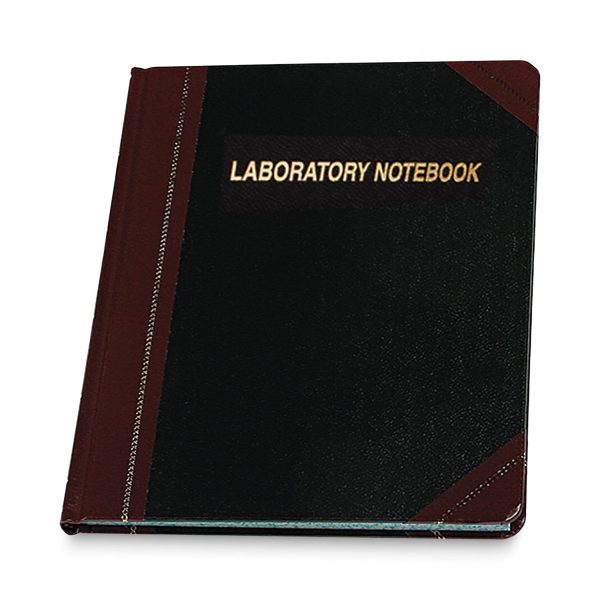 Laboratory Notebook, Data Lab-Record Format, Black Red Cover, (150) 10.38 x 8.13 Sheets Fashion - Image 3