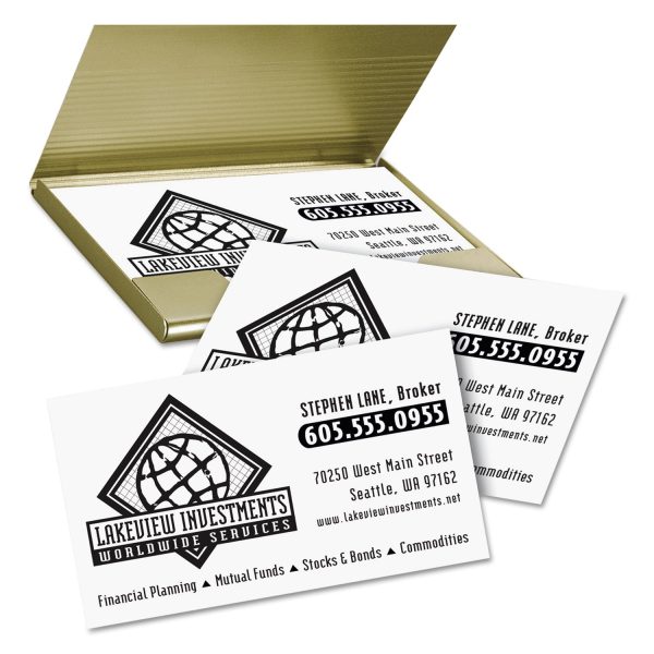 Clean Edge Business Cards, Laser, 2 x 3.5, White, 400 Cards, 10 Cards Sheet, 40 Sheets Box Fashion - Image 3