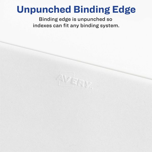 Avery Individual Bottom Tab Legal Dividers - 25 x Divider(s) - Bottom Tab(s) - Exhibit Z - 1 Tab(s) Set - 8.5  Divider Width x 11  Divider Length - Letter - 8.50  Width x 11  Length - White Paper Divider - Recycled - 1 For Discount - Image 3
