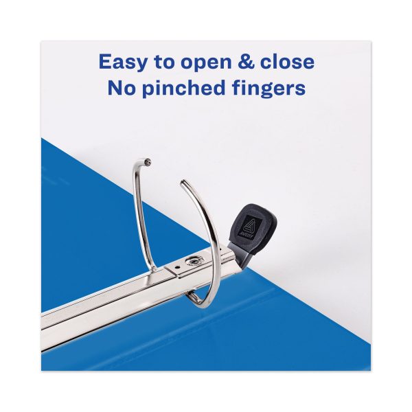 Heavy-Duty View Binder with DuraHinge and Locking One Touch EZD Rings, 3 Rings, 3  Capacity, 11 x 8.5, Pacific Blue Supply - Image 5