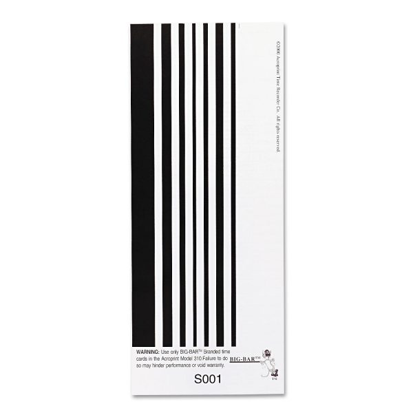 Time Clock Cards for Acroprint ATT310, One Side, 4 x 10, 200 Pack Online Sale - Image 2