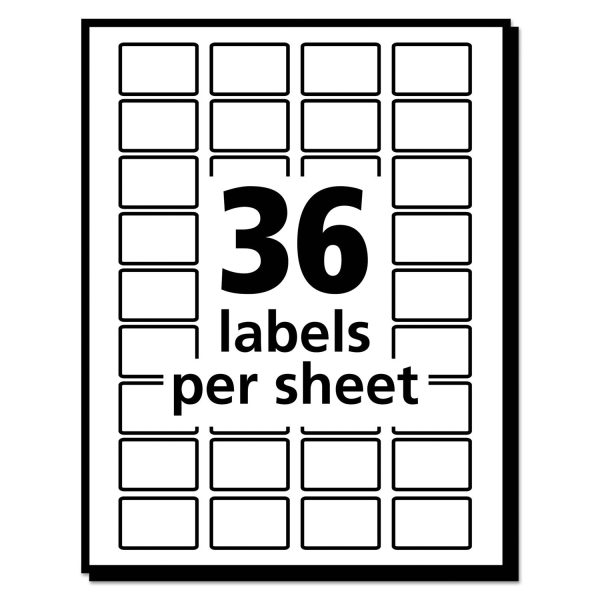 Removable Multi-Use Labels, Inkjet Laser Printers, 0.5 x 0.75, White, 36 Sheet, 28 Sheets Pack, (5418) on Sale - Image 5