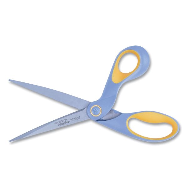 ExtremEdge Titanium Bent Scissors, 9  Long, 4.5  Cut Length, Gray Yellow Offset Handle Online Sale - Image 2