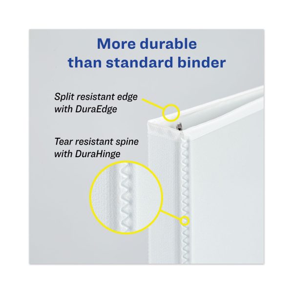 Heavy-Duty View Binder with DuraHinge and Locking One Touch EZD Rings, 3 Rings, 5  Capacity, 11 x 8.5, Purple Hot on Sale - Image 4