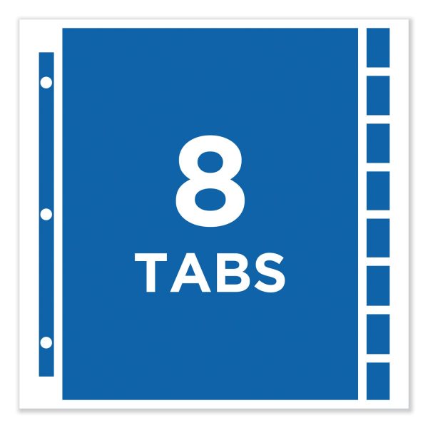 Protect  n Tab Top-Load Clear Sheet Protectors w Eight Tabs, Letter on Sale - Image 5