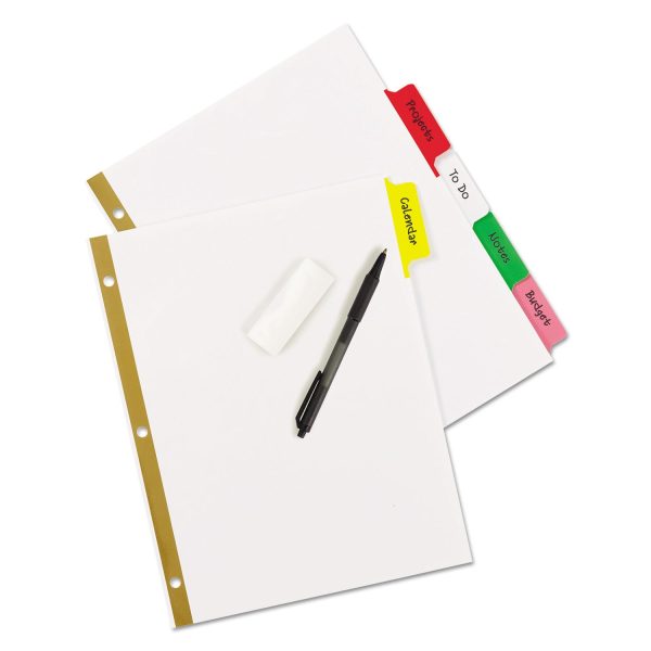 Write and Erase Big Tab Paper Dividers, 5-Tab, 11 x 8.5, White, Assorted Tabs, 1 Set For Sale - Image 3