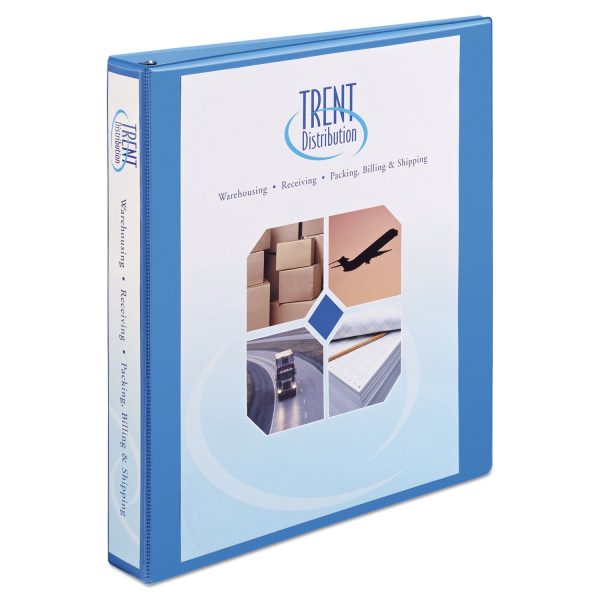 Heavy-Duty Non Stick View Binder with DuraHinge and Slant Rings, 3 Rings, 1  Capacity, 11 x 8.5, Light Blue, (5301) Cheap
