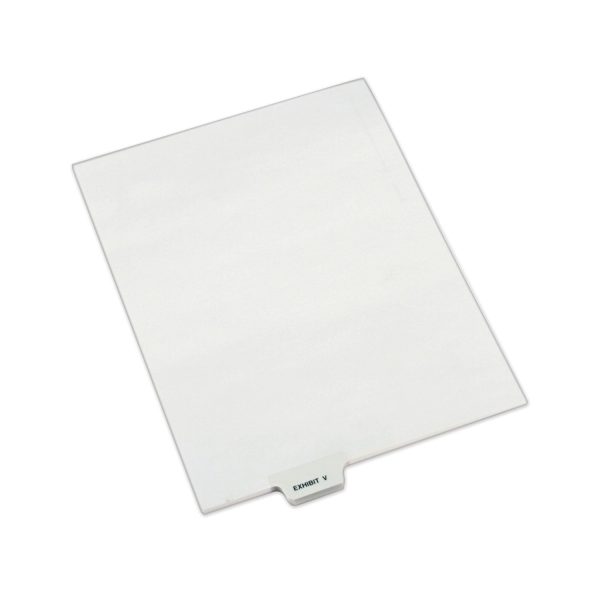 Avery-Style Preprinted Legal Bottom Tab Dividers, 26-Tab, Exhibit V, 11 x 8.5, White, 25 Pack Online Hot Sale
