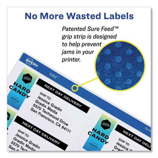 Shipping Labels w  TrueBlock Technology, Laser Printers, 2 x 4, White, 10 Sheet, 100 Sheets Box Hot on Sale - Image 2