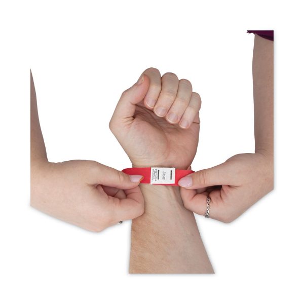 Crowd Management Wristbands, Sequentially Numbered, 10  x 0.75 , Red, 100 Pack For Cheap - Image 5