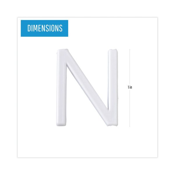 White Plastic Set of Letters, Numbers and Symbols, Uppercase, 1 h Discount - Image 2