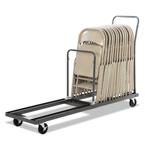 Chair Table Cart, Metal, 600 lb Capacity, 20.86  x 50.78  to 72.04  x 43.3 , Black on Sale - Image 2