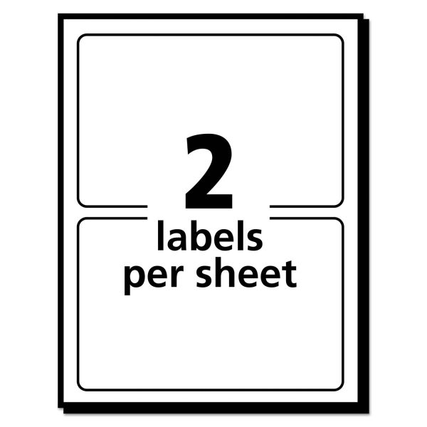 Removable Multi-Use Labels, Inkjet Laser Printers, 2 x 4, White, 2 Sheet, 50 Sheets Pack, (5444) For Discount - Image 2