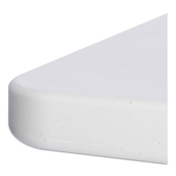 Resin Rectangular Folding Table, Square Edge, 96w x 30d x 29h, Platinum Online - Image 3