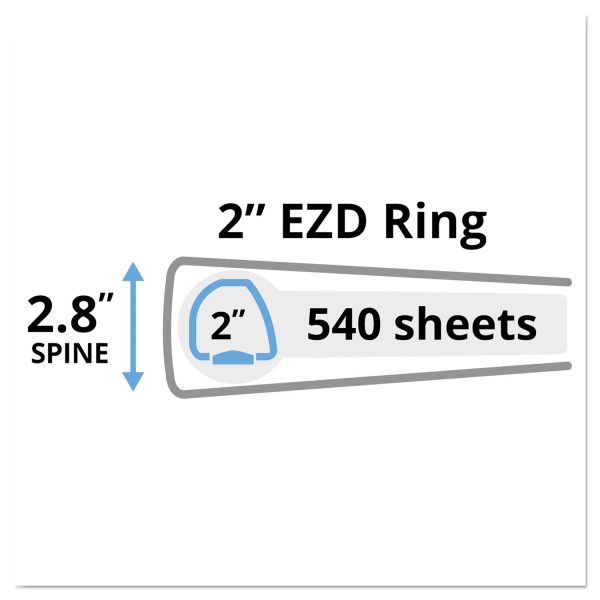 Heavy-Duty Non-View Binder with DuraHinge and One Touch EZD Rings, 3 Rings, 2  Capacity, 11 x 8.5, Red For Cheap - Image 5