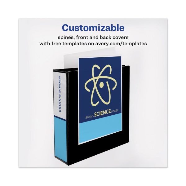 Heavy-Duty View Binder with DuraHinge and Locking One Touch EZD Rings, 3 Rings, 3  Capacity, 11 x 8.5, Black Discount - Image 3