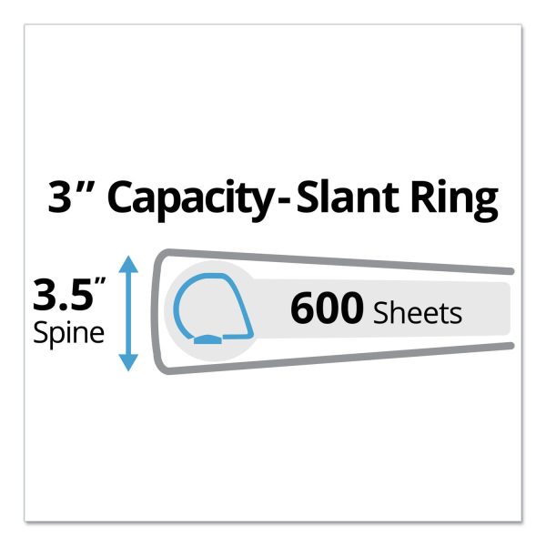 Durable Non-View Binder with DuraHinge and Slant Rings, 3 Rings, 3  Capacity, 11 x 8.5, Green For Cheap - Image 2