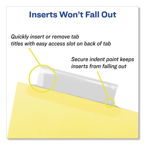 Insertable Big Tab Dividers, 8-Tab, Double-Sided Gold Edge Reinforcing, 11 x 8.5, Buff, Clear Tabs, 1 Set Supply - Image 3