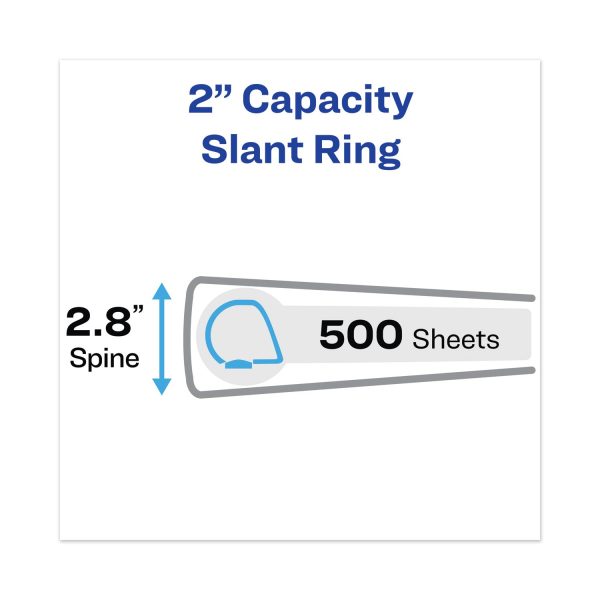 Heavy-Duty View Binders, 3 Rings, 2  Capacity, 11 x 17, White For Cheap - Image 2