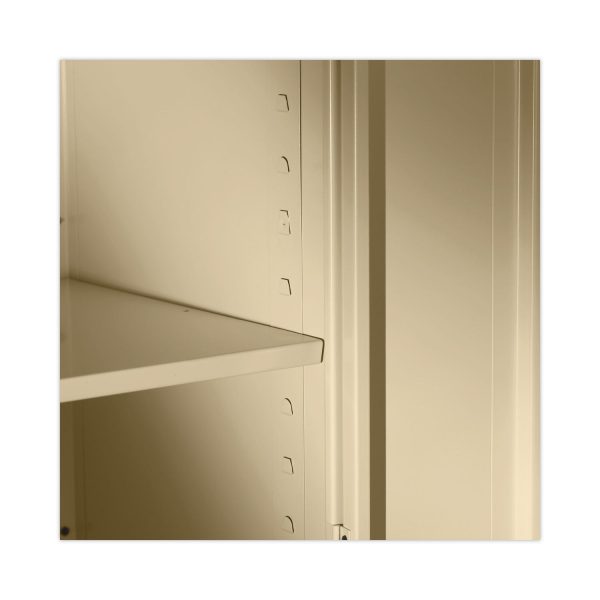 Assembled 78  High Heavy-Duty Welded Storage Cabinet, Four Adjustable Shelves, 36w x 24d, Putty Online Sale - Image 5