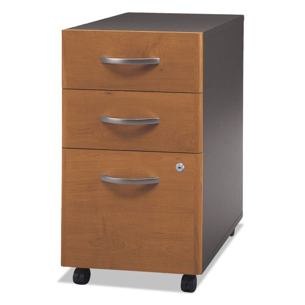 Series C Mobile Pedestal File, Left Right, 3-Drawers: Box Box File, Legal Letter A4 A5, Cherry Gray, 15.75  x 20.25  x 27.88 Discount - Image 2