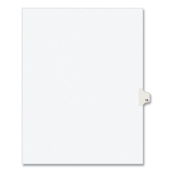Preprinted Legal Exhibit Side Tab Index Dividers, Avery Style, 10-Tab, 15, 11 x 8.5, White, 25 Pack Fashion