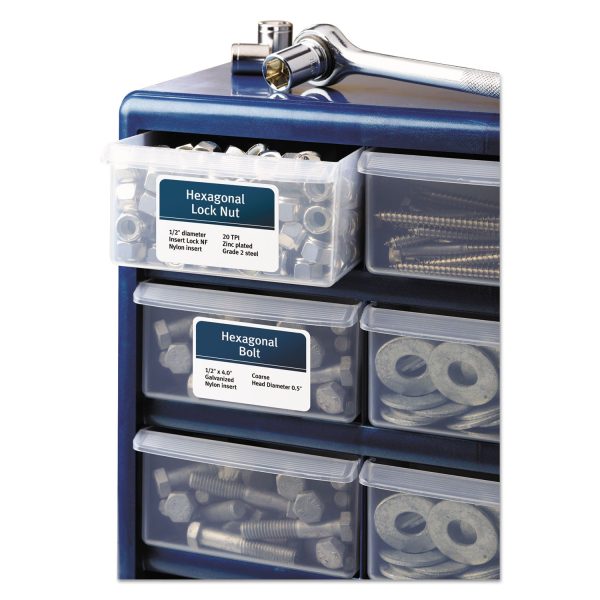 Durable Permanent ID Labels with TrueBlock Technology, Laser Printers, 2 x 2.63, White, 15 Sheet, 50 Sheets Pack Online now - Image 2