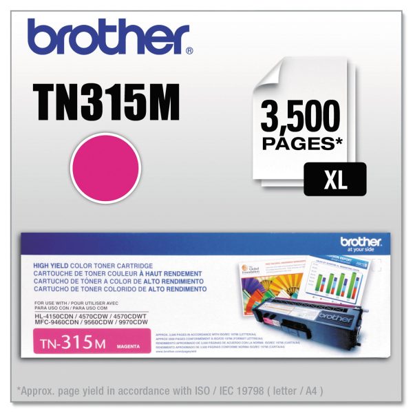TN315M High-Yield Toner, 3,500 Page-Yield, Magenta Sale - Image 2