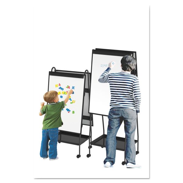 Creation Station Dry Erase Board, 29.5 x 74.88, White Surface, Black Metal Frame For Cheap - Image 3