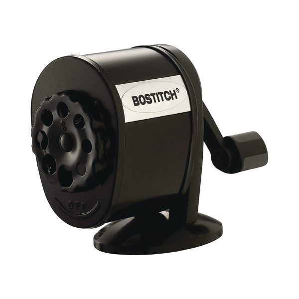 Metal Manual Pencil Sharpener, Manually-Powered, 5.44  x 2.69  x 4.33 , Black For Discount