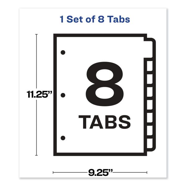 Print and Apply Index Maker Clear Label Sheet Protector Dividers with White Tabs, 8-Tab, 11 x 8.5, Clear, 1 Set Discount - Image 5