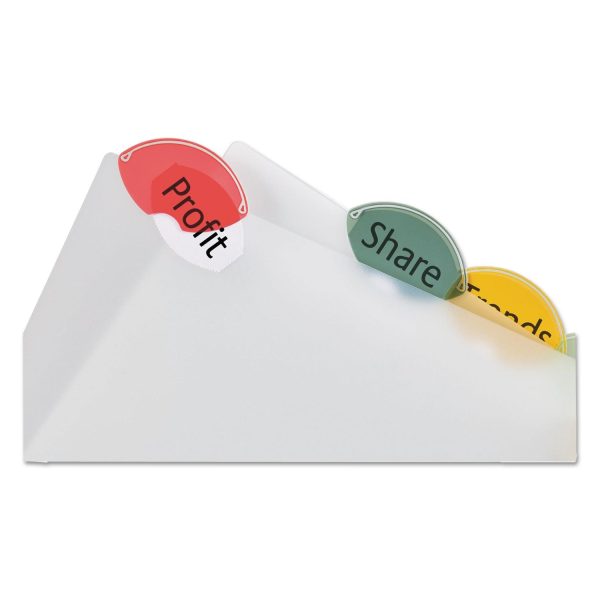 Insertable Style Edge Tab Plastic Dividers, 7-Hole Punched, 5-Tab, 8.5 x 5.5, Translucent, 1 Set For Discount - Image 5