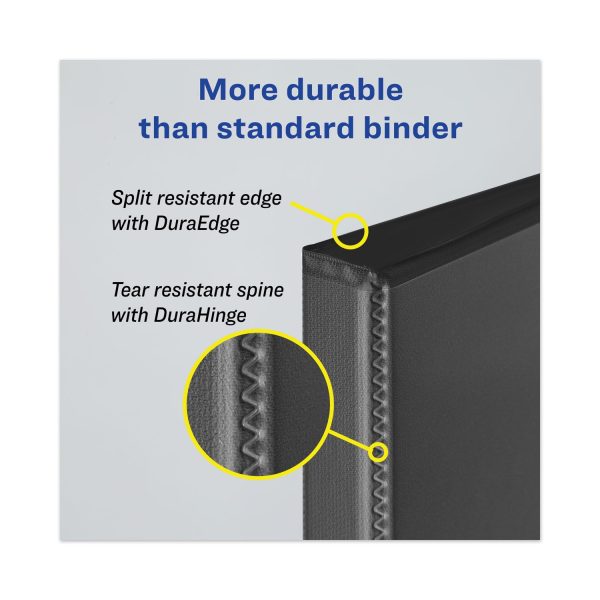 Heavy-Duty View Binder with DuraHinge and One Touch EZD Rings, 3 Rings, 1  Capacity, 11 x 8.5, Navy Blue Supply - Image 4