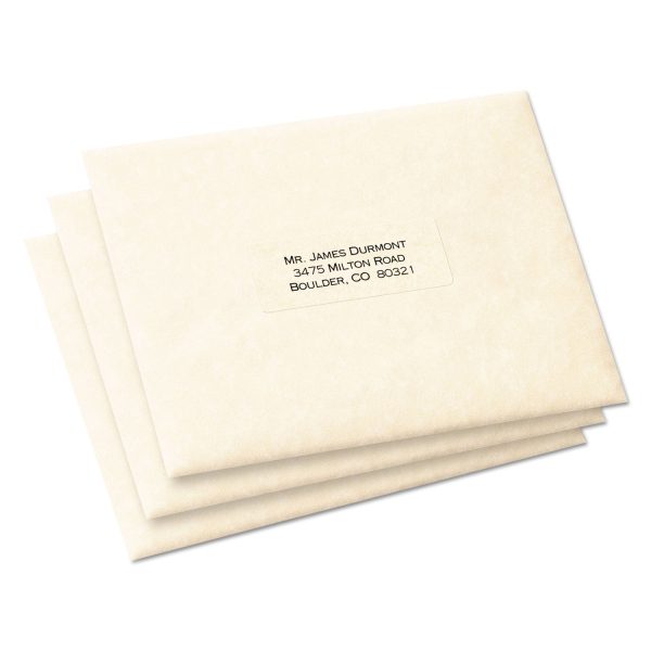 Matte Clear Easy Peel Mailing Labels w  Sure Feed Technology, Laser Printers, 1 x 2.63, Clear, 30 Sheet, 10 Sheets Pack Fashion - Image 3