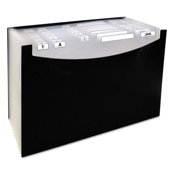 21-Pocket Stand-Up Design Expanding File, 12  Expansion, 21 Sections, 1 5-Cut Tabs, Legal Size, Black Online Sale - Image 2