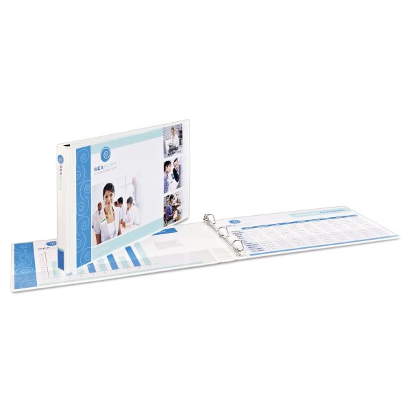Heavy-Duty View Binders, 3 Rings, 2  Capacity, 11 x 17, White For Cheap - Image 5