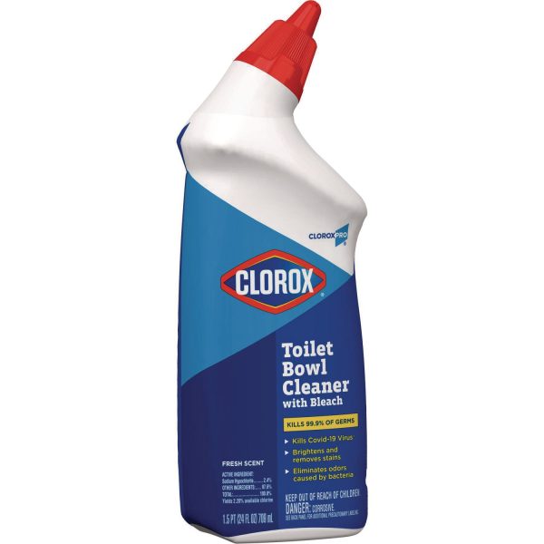 Toilet Bowl Cleaner with Bleach, Fresh Scent, 24 oz Bottle, 12 Carton Sale - Image 2