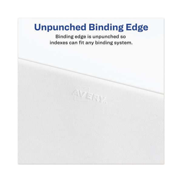 Avery-Style Preprinted Legal Bottom Tab Divider, 26-Tab, Exhibit J, 11 x 8.5, White, 25 PK Online - Image 3